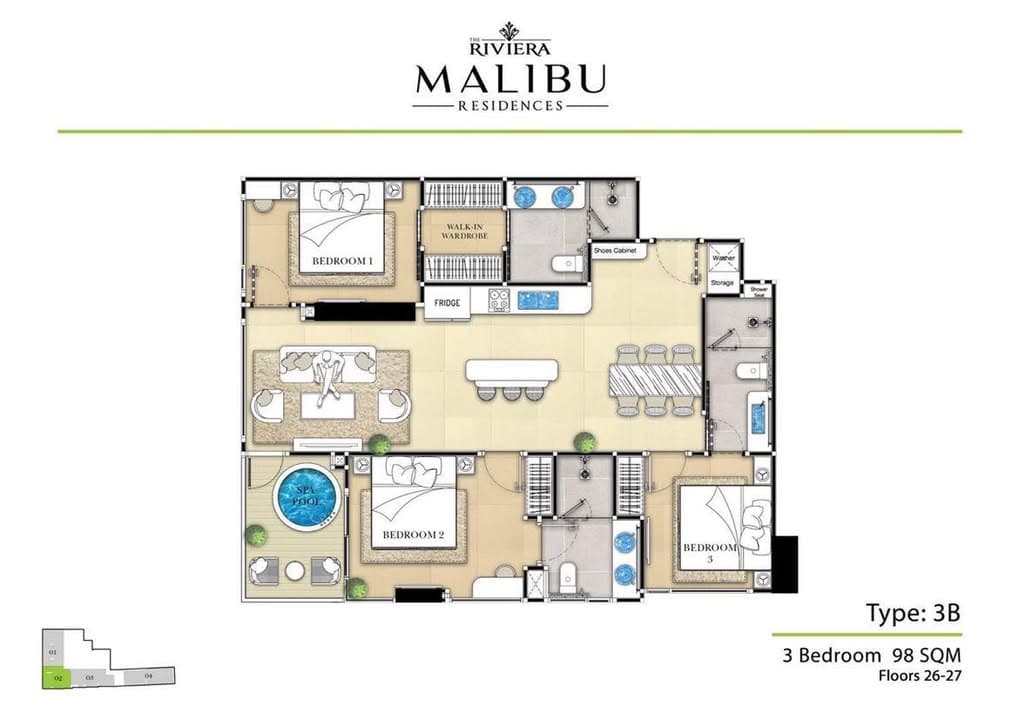 Special Unit 2 Bedroom for sale.